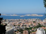 Marseille and the islands from the cathedral grounds