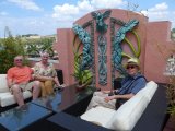 Jetta, Ian and Peter on the hotel roof terrace
