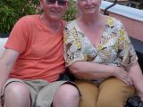 Jetta and Ian on hotel terrace