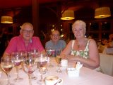 Jetta, Ian and a dwarf like Peter at the specialty restaurant
