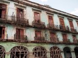 Havana building façade, building still in use