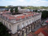 View down on colonial building showing internal courtyard
