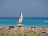 The calm waters of the Atlantic ocean