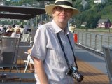 Peter on deck as we travel to Rudesheim