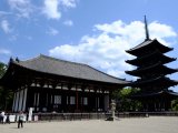 Entering the Buddhist Todaiji Temple in Nara (dates back to 728)