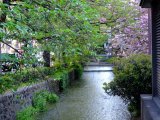 Example of small river running through Kyoto