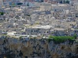 Matera and the Church of Santa Lucia alle Malve from over the gorge