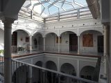 The hotel atrium