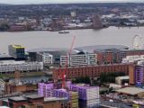 Our hotel (in yellow) from the Tower