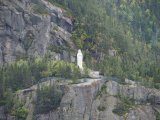 Virgin Mary statue in Saguenay fjord